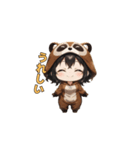 にっこりタヌキちゃん（個別スタンプ：3）