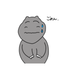 挨拶する微笑みのカバ（個別スタンプ：8）