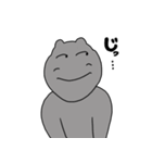 挨拶する微笑みのカバ（個別スタンプ：25）