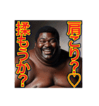 ※勘違いセクハラをする⁉︎デブの黒人男性（個別スタンプ：1）