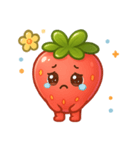 表情ゆたかないちごちゃん（個別スタンプ：4）