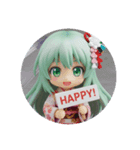 プラカードみどり精霊みなみちゃん（個別スタンプ：1）