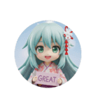 プラカードみどり精霊みなみちゃん（個別スタンプ：2）