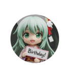 プラカードみどり精霊みなみちゃん（個別スタンプ：5）