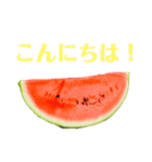 夏に使いやすいスイカスタンプ（個別スタンプ：10）