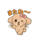 ふわもこトイプードルのほのぼの日常（個別スタンプ：15）