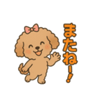 ふわもこトイプードルのほのぼの日常（個別スタンプ：16）