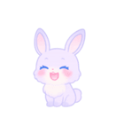 ふわっとうさぎさんと一緒（個別スタンプ：1）