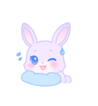 ふわっとうさぎさんと一緒（個別スタンプ：3）