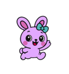 まだ[アレンジ用]レトロパープルうさぎ（個別スタンプ：6）