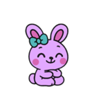 まだ[アレンジ用]レトロパープルうさぎ（個別スタンプ：8）