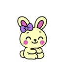 まだ[アレンジ用]レトロクリーム色うさぎ（個別スタンプ：1）