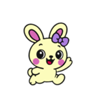 まだ[アレンジ用]レトロクリーム色うさぎ（個別スタンプ：2）