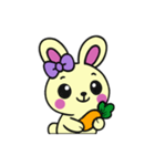まだ[アレンジ用]レトロクリーム色うさぎ（個別スタンプ：5）