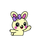 まだ[アレンジ用]レトロクリーム色うさぎ（個別スタンプ：8）