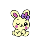 まだ[アレンジ用]レトロクリーム色うさぎ（個別スタンプ：11）