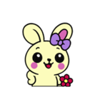 まだ[アレンジ用]レトロクリーム色うさぎ（個別スタンプ：12）