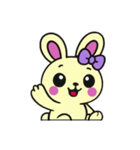 まだ[アレンジ用]レトロクリーム色うさぎ（個別スタンプ：13）