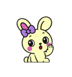 まだ[アレンジ用]レトロクリーム色うさぎ（個別スタンプ：14）
