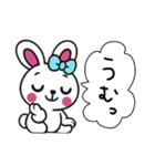 レトロうさ子（ホワイト）（個別スタンプ：8）