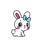 まだ[アレンジ用]レトロホワイトうさぎ（個別スタンプ：2）