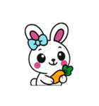 まだ[アレンジ用]レトロホワイトうさぎ（個別スタンプ：3）