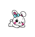 まだ[アレンジ用]レトロホワイトうさぎ（個別スタンプ：10）