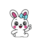 まだ[アレンジ用]レトロホワイトうさぎ（個別スタンプ：12）