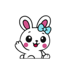 まだ[アレンジ用]レトロホワイトうさぎ（個別スタンプ：13）