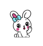 まだ[アレンジ用]レトロホワイトうさぎ（個別スタンプ：14）