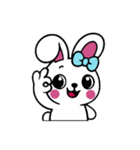 まだ[アレンジ用]レトロホワイトうさぎ（個別スタンプ：16）