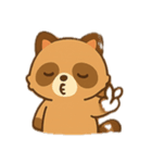 たぬきさんのいろいろな表情。（個別スタンプ：1）