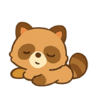 たぬきさんのいろいろな表情。（個別スタンプ：4）