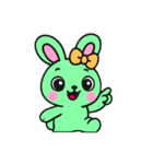 まだ[アレンジ用]レトロエメラルドうさぎ（個別スタンプ：2）