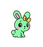 まだ[アレンジ用]レトロエメラルドうさぎ（個別スタンプ：3）