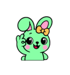 まだ[アレンジ用]レトロエメラルドうさぎ（個別スタンプ：8）