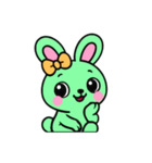 まだ[アレンジ用]レトロエメラルドうさぎ（個別スタンプ：10）