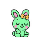 まだ[アレンジ用]レトロエメラルドうさぎ（個別スタンプ：12）