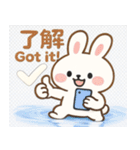かわいい小さな白いウサギ 職場うさぎ編（個別スタンプ：9）