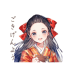大正女学生の優雅なご連絡（個別スタンプ：1）