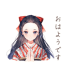 大正女学生の優雅なご連絡（個別スタンプ：2）