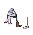 鳩にはトラブル無用4 (2025 LET'S DRAW)（個別スタンプ：24）