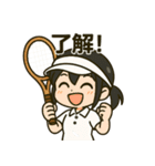 元気いっぱい♪テニス女子スタンプ（個別スタンプ：1）
