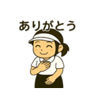 元気いっぱい♪テニス女子スタンプ（個別スタンプ：14）