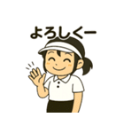 元気いっぱい♪テニス女子スタンプ（個別スタンプ：15）