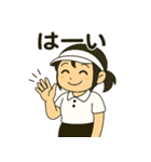 元気いっぱい♪テニス女子スタンプ（個別スタンプ：16）