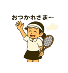 元気いっぱい♪テニス女子スタンプ（個別スタンプ：24）