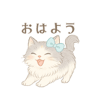 モフかわ毛長ねこピノの日常スタンプ（個別スタンプ：4）