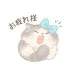 モフかわ毛長ねこピノの日常スタンプ（個別スタンプ：5）