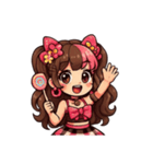 [アレンジ用]お菓子好きな女の子（個別スタンプ：16）